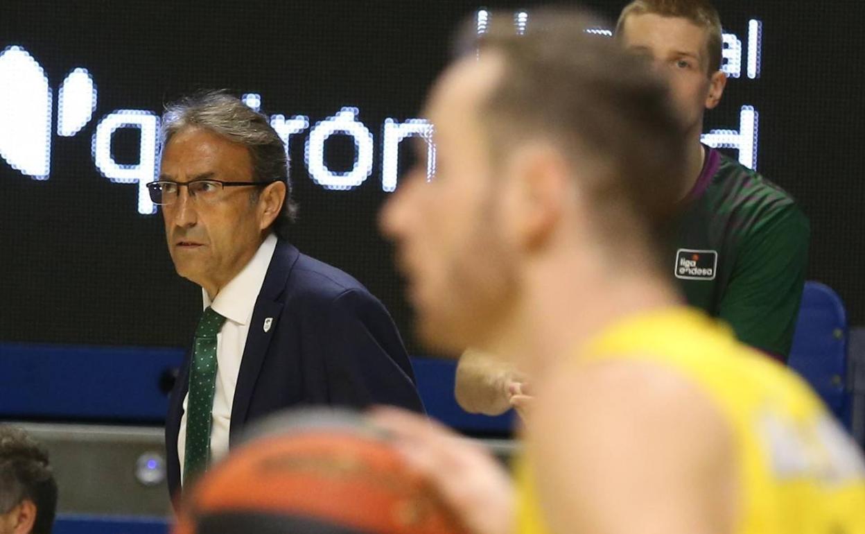 Luis Casimiro, en el duelo de este mediodía ante el Iberostar Tenerife. 