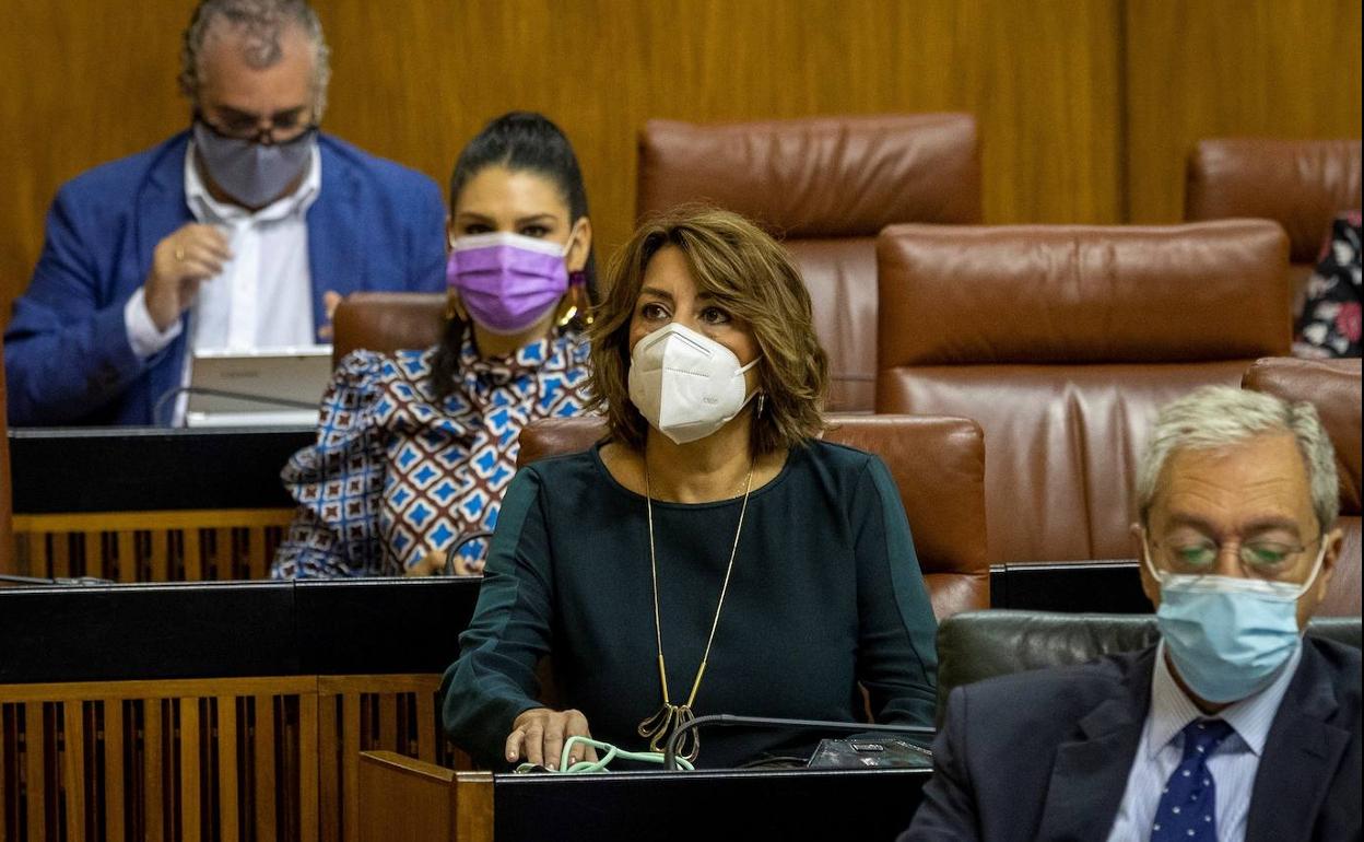 Susana Díaz, en el Parlamento Andaluz. 