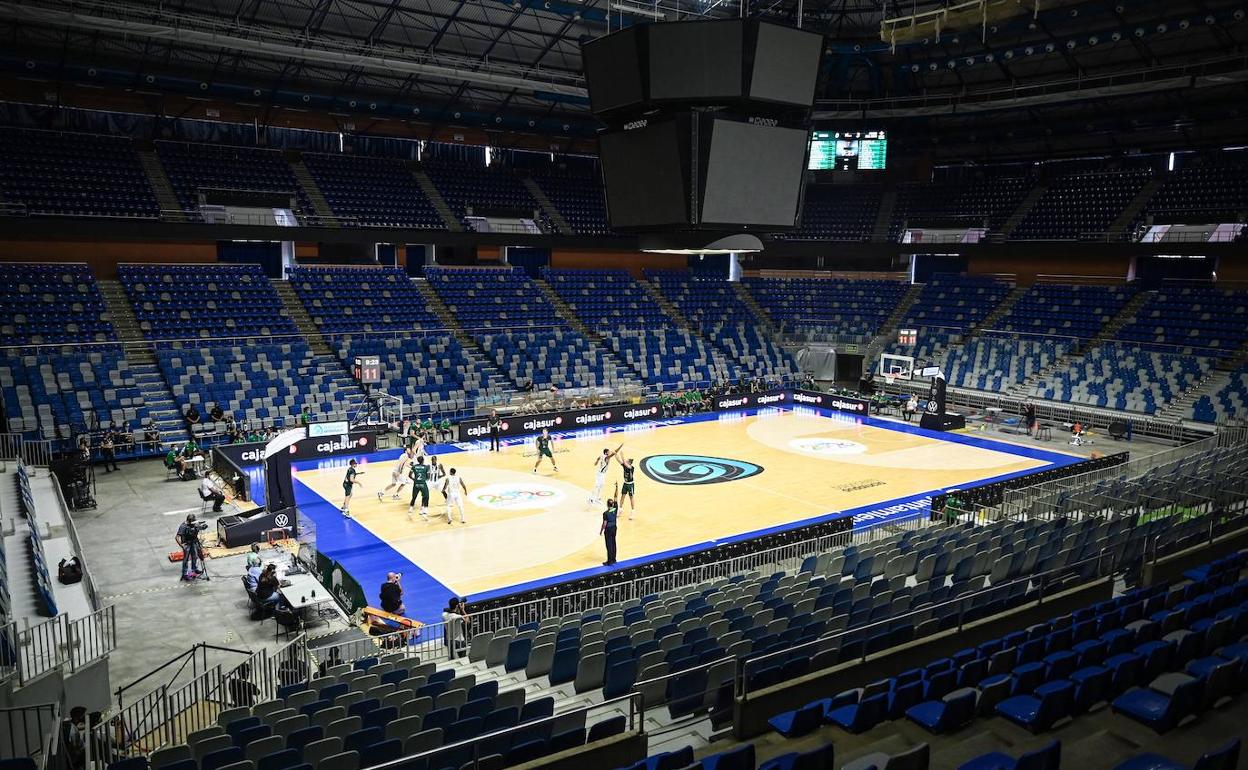 Imagen del Palacio de los Deportes vacío en un partido de esta temporada 