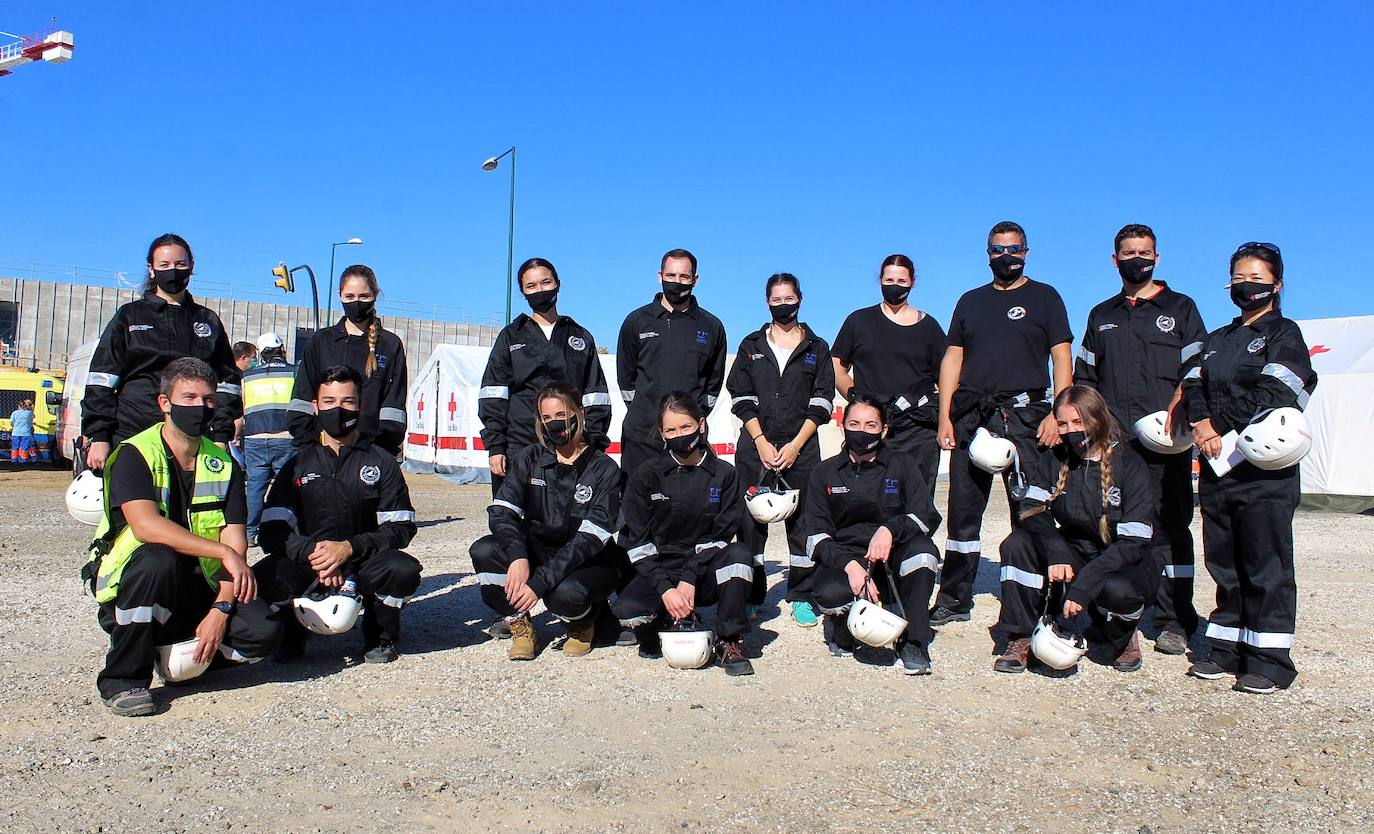 Han participado la Policía Local y Bomberos de Málaga, SUMMA, Cruz Roja y los alumnos del máster de Counseling e Intervención en Urgencias y Catástrofes 