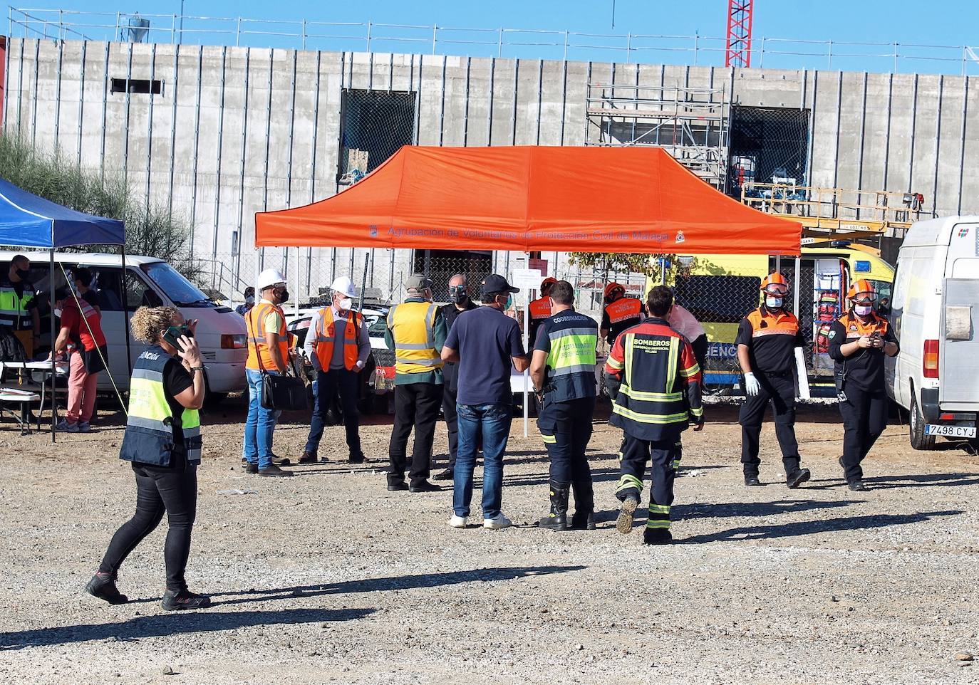 Han participado la Policía Local y Bomberos de Málaga, SUMMA, Cruz Roja y los alumnos del máster de Counseling e Intervención en Urgencias y Catástrofes 