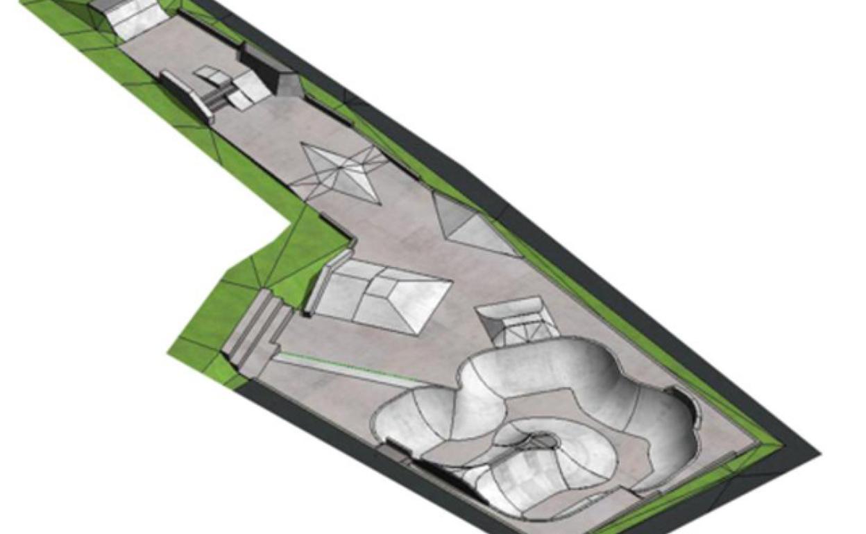 Plano de la pista de skate.