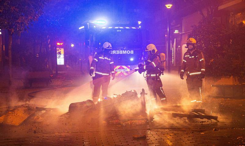 Las calles de Logroño registran una noche violenta.