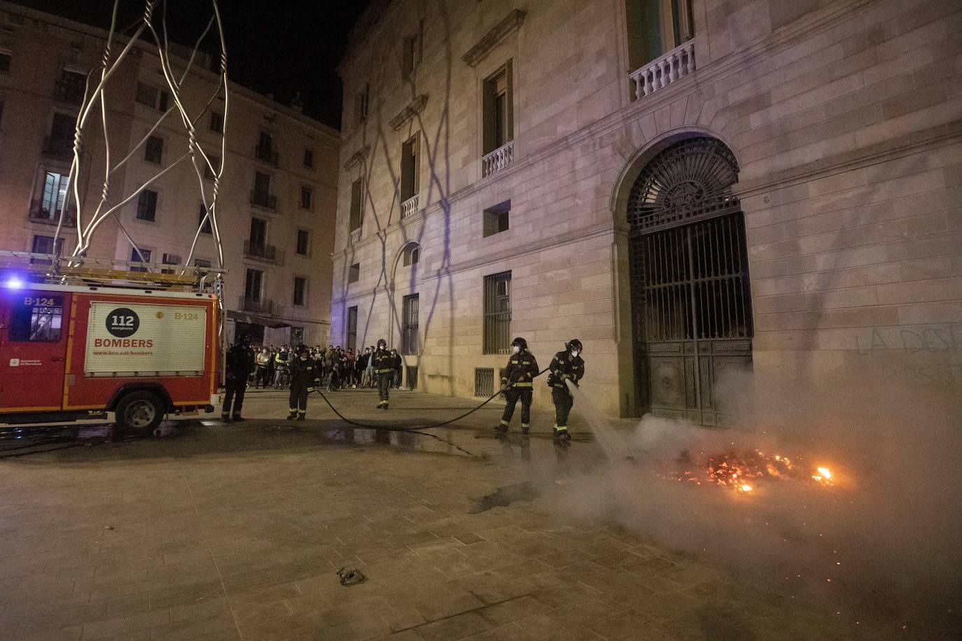 Noche de altercados en Barcelona