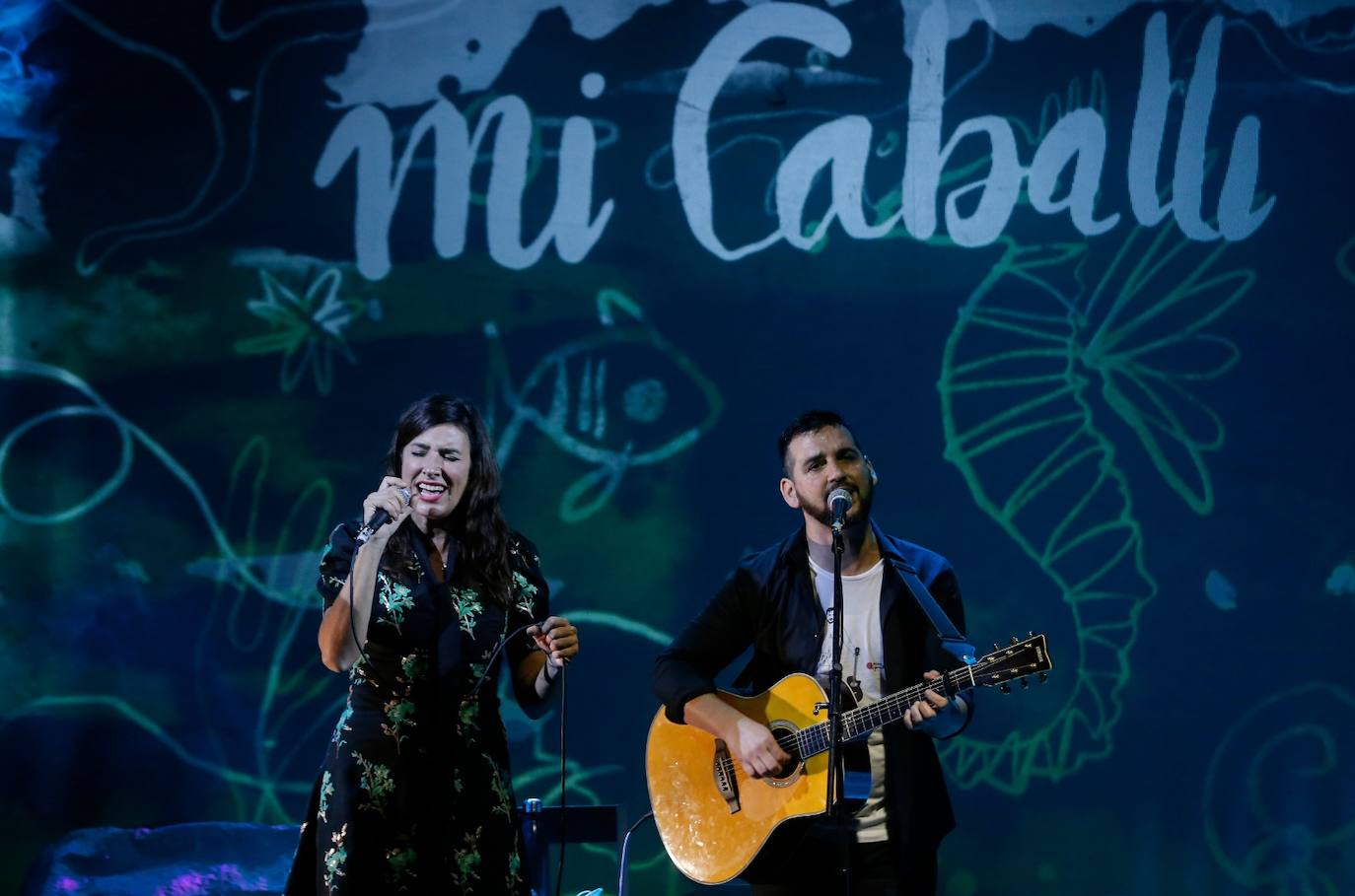 El malagueño, en un momento de la actuación de este viernes 