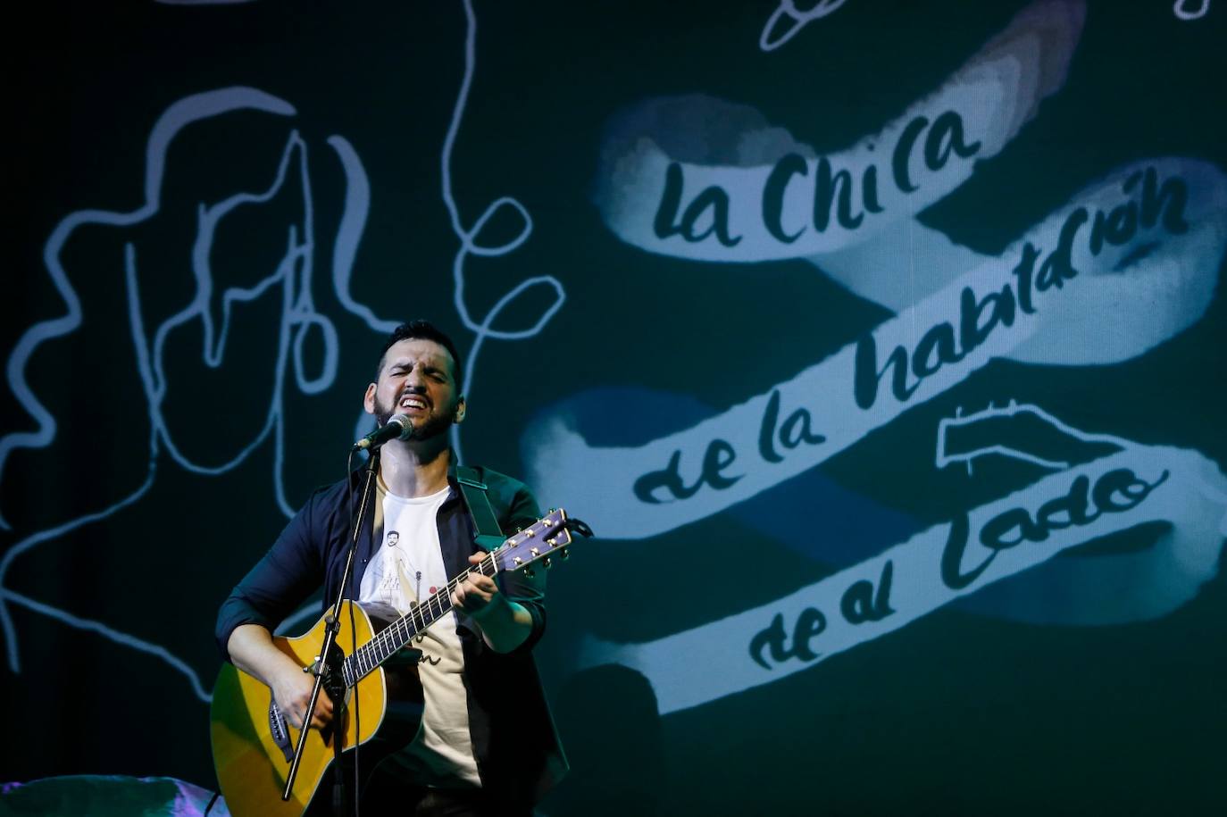 El malagueño, en un momento de la actuación de este viernes 