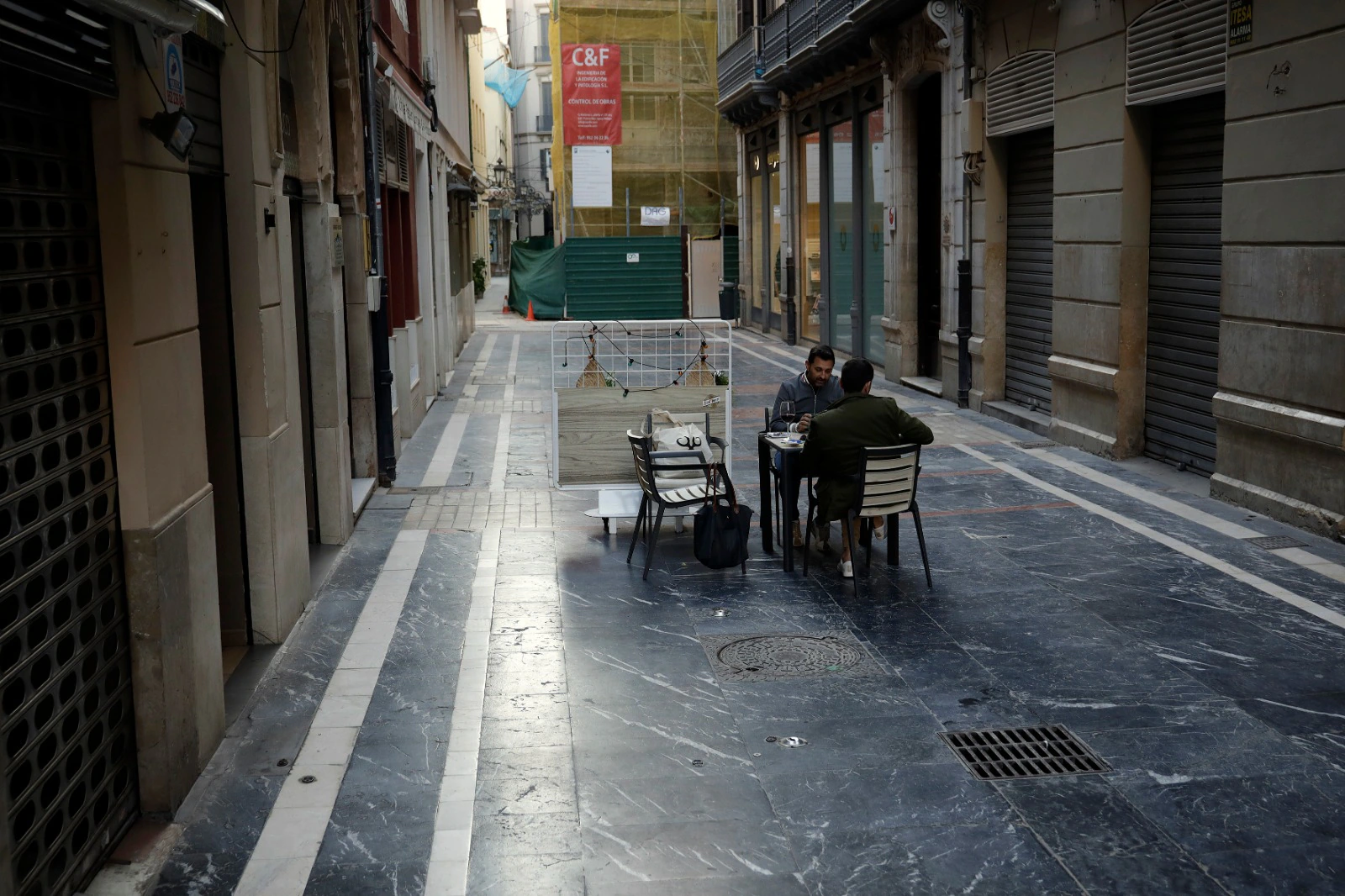 El cierre de los comercios en Málaga deja un Centro mudo y de calles vacías