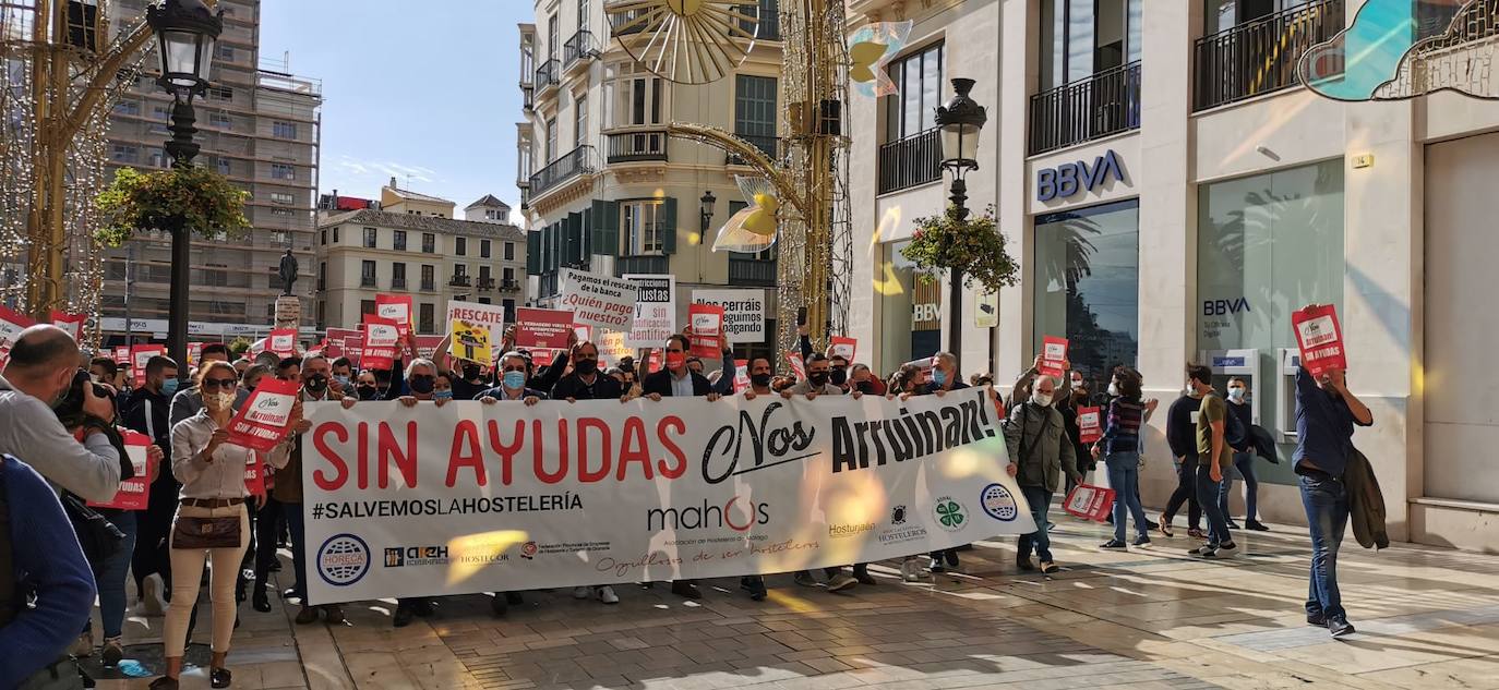 Protesta de los hosteleros de Málaga. 