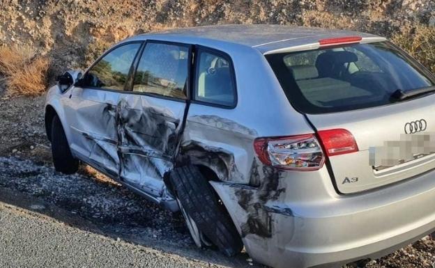 Estado en el que ha quedado el turismo implicado en el accidente. 