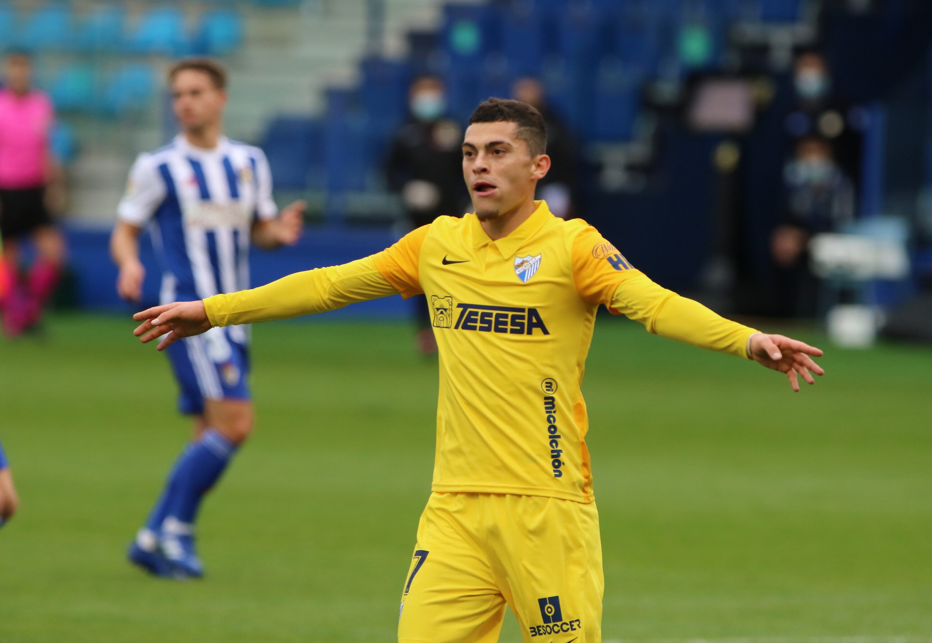 Uno de los momentos del encuentro fue la dedicatoria de Rahmani a su hija recién nacida de su primer gol como malaguista. 