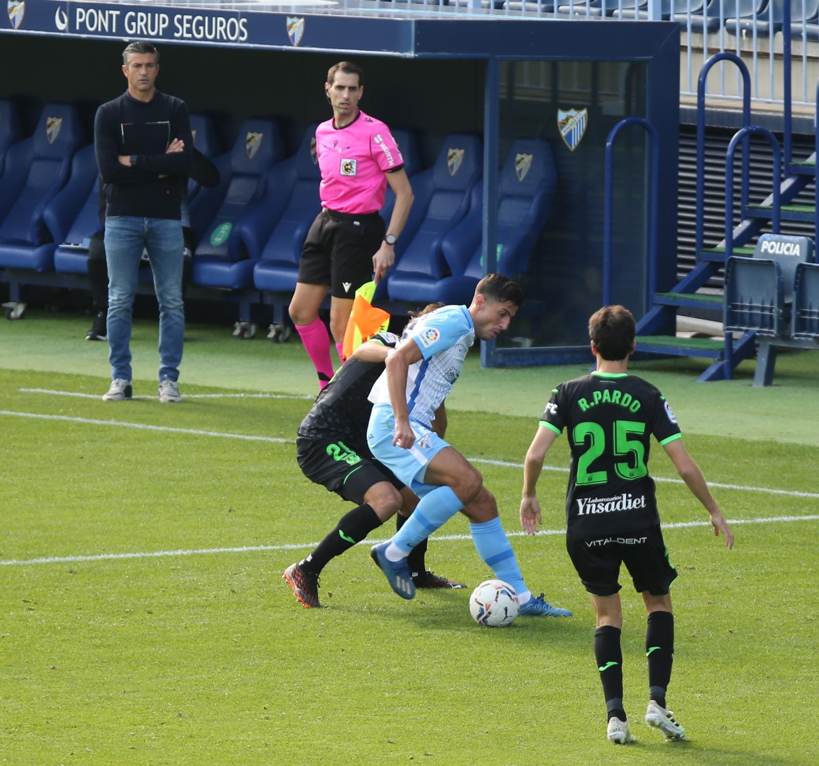 El partido disputado este sábado en La Rosaleda, en fotos.