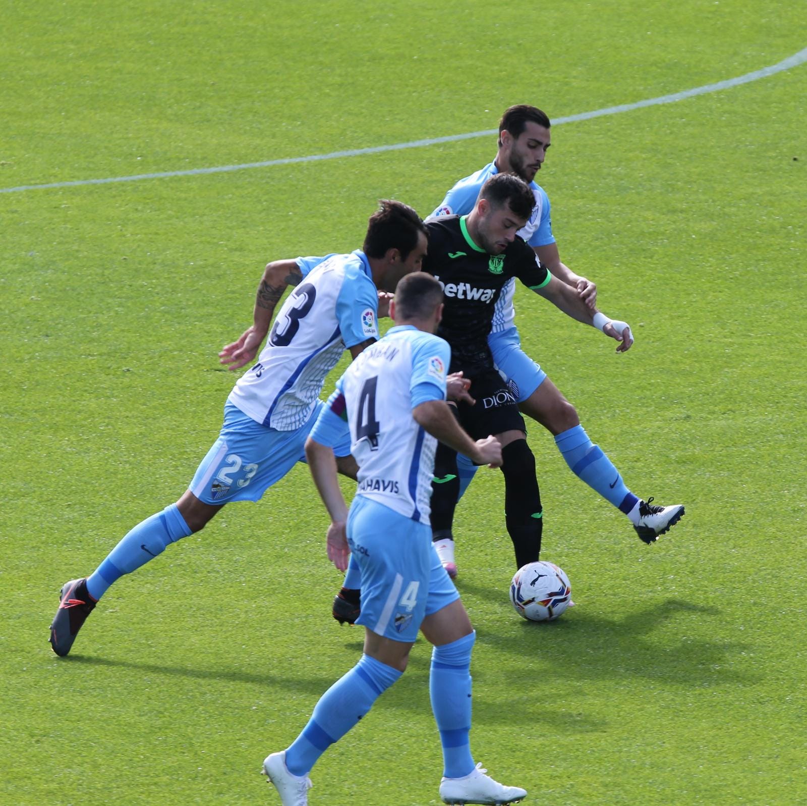 El partido disputado este sábado en La Rosaleda, en fotos.