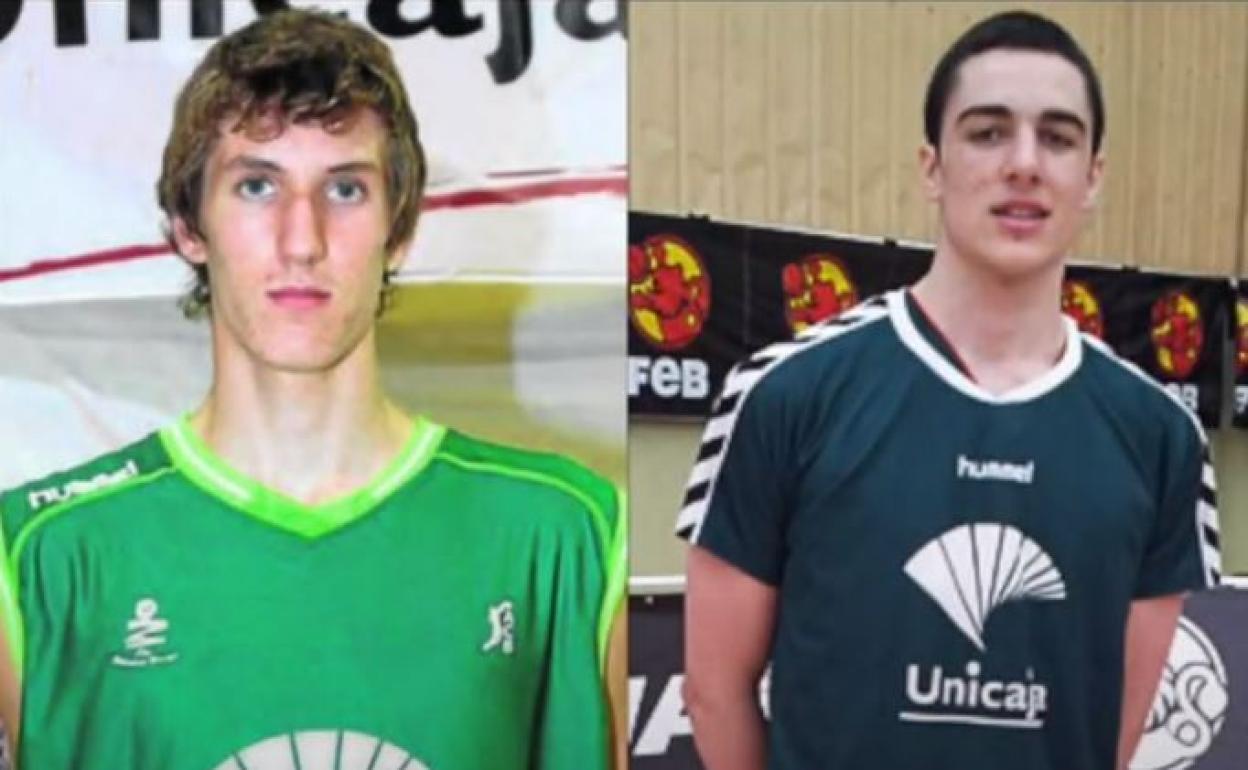 Rubén Guerrero y Francis Alonso, durante su etapa júnior en el Unicaja. 