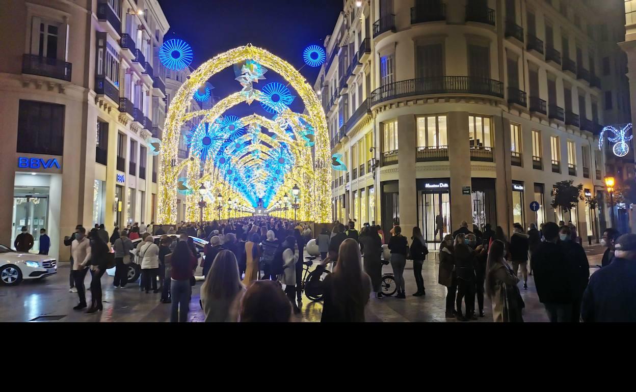 Aspecto de la calle Larios el pasado viernes. 
