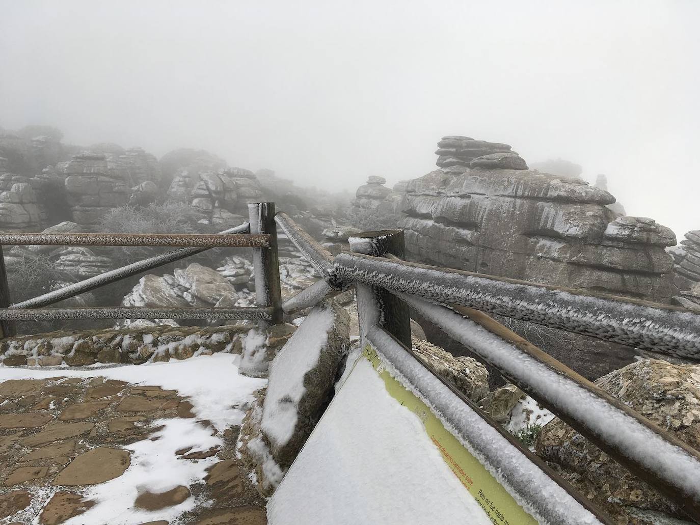 Imagen de El Torcal de Antequera, este sábado. 