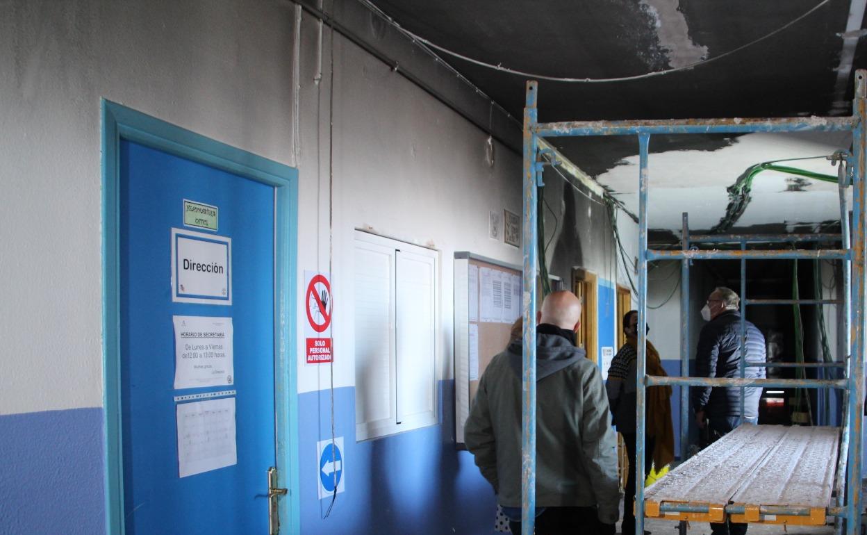 Daños en el Colegio Salvador González Cantos.