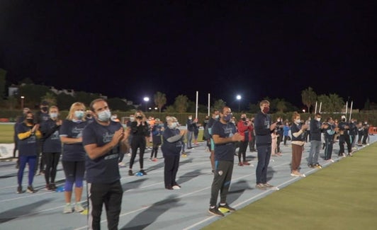 Un momento del acto realizado al finalizar la prueba deportiva. 