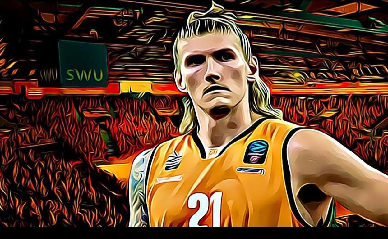 Dylan Osetkowski, pívot estadounidense del Ratiopharm Ulm. 