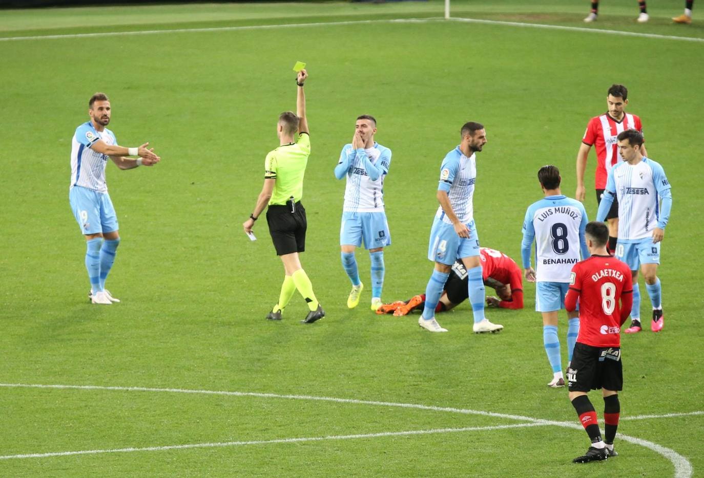 El partido se volvió a disputar en una Rosaleda sin público 