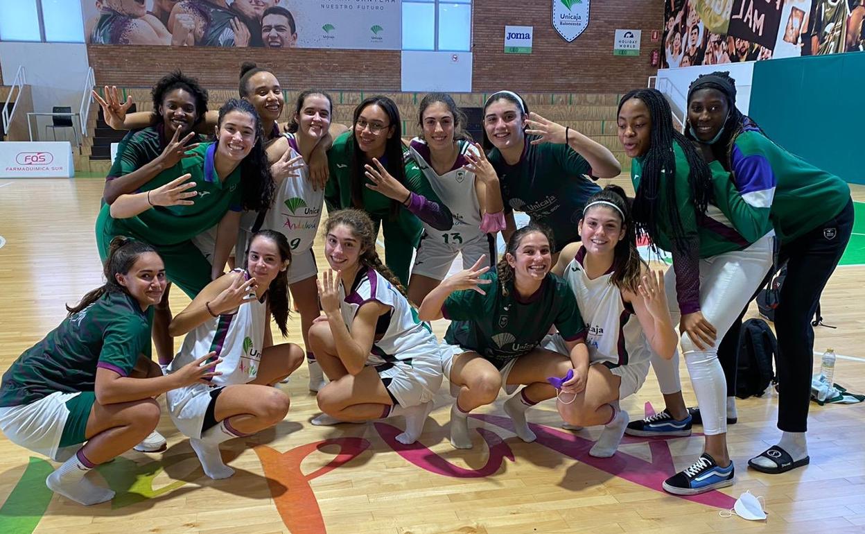 La plantilla del Unicaja Andalucía femenino. 