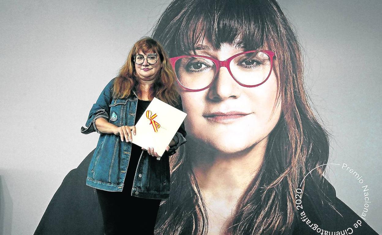 Isabel Coixet, al recibir el premio Nacional de Cinematografía en San Sebastián.