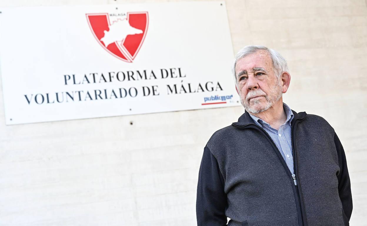 Juan Luis Peña, en la sede del colectivo, ubicada en la calle Corregidor Francisco Molina
