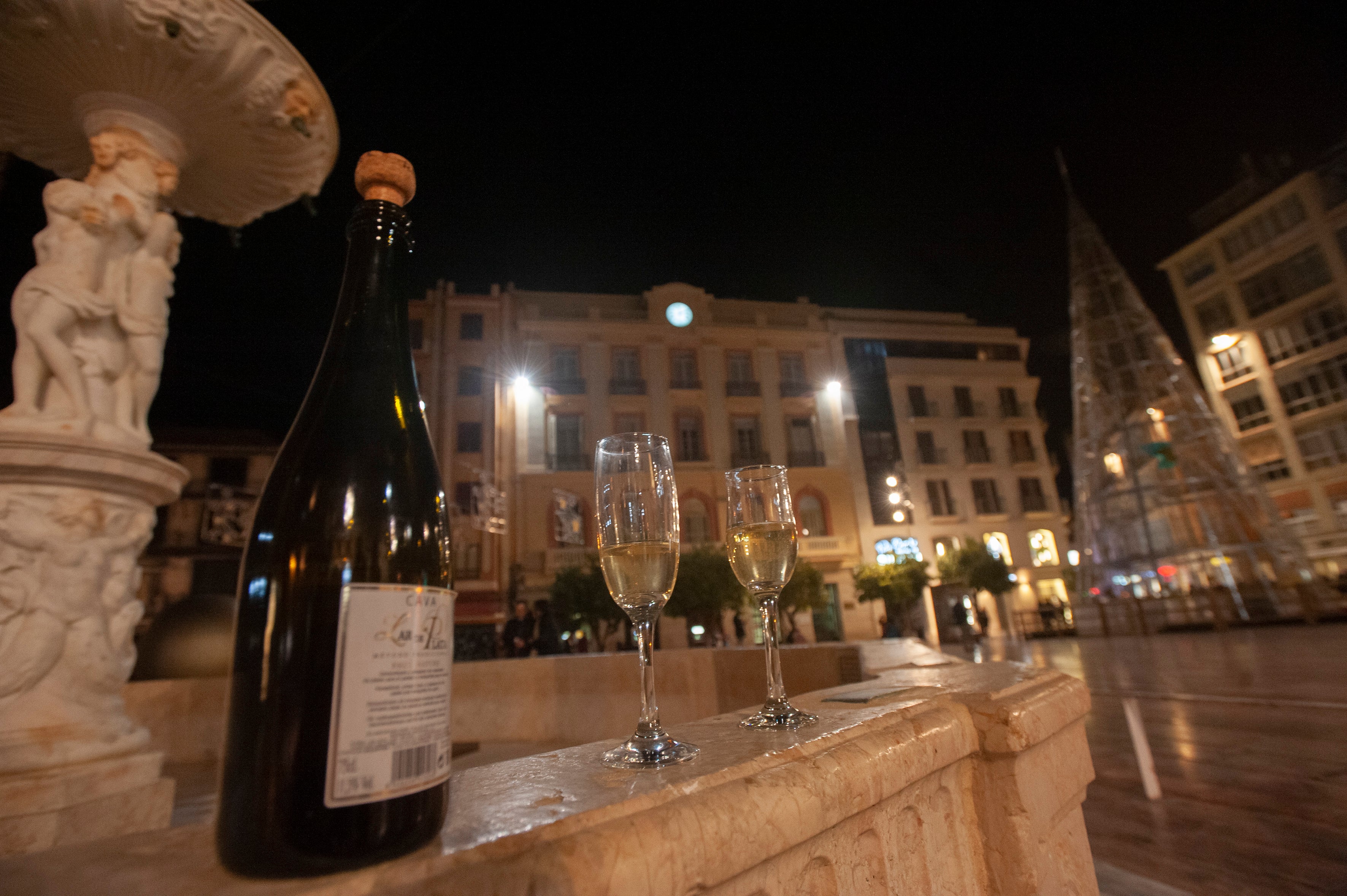 La Nochevieja más atípica debido a la pandemia del coronavirus en el Centro de Málaga