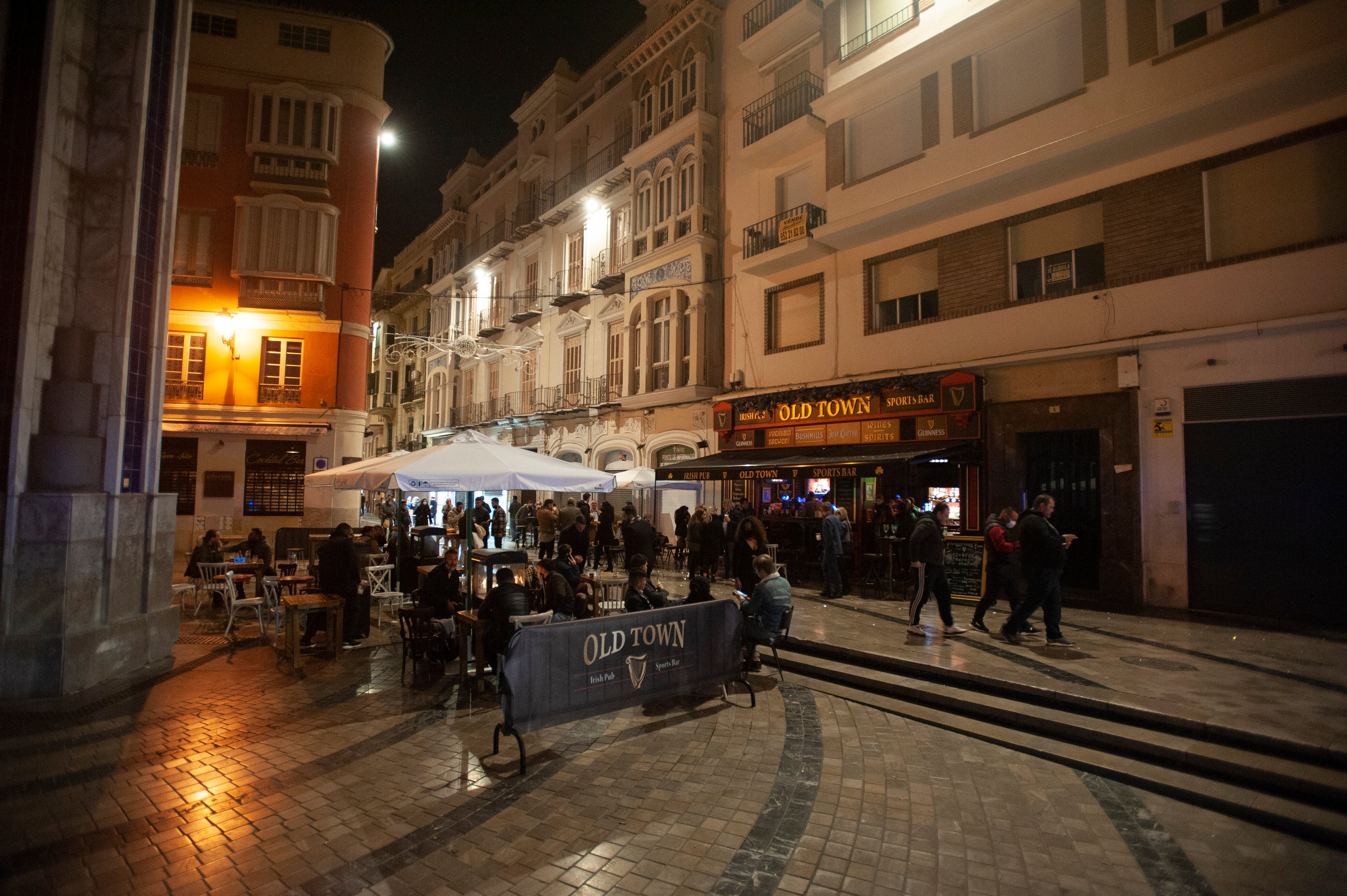 La Nochevieja más atípica debido a la pandemia del coronavirus en el Centro de Málaga