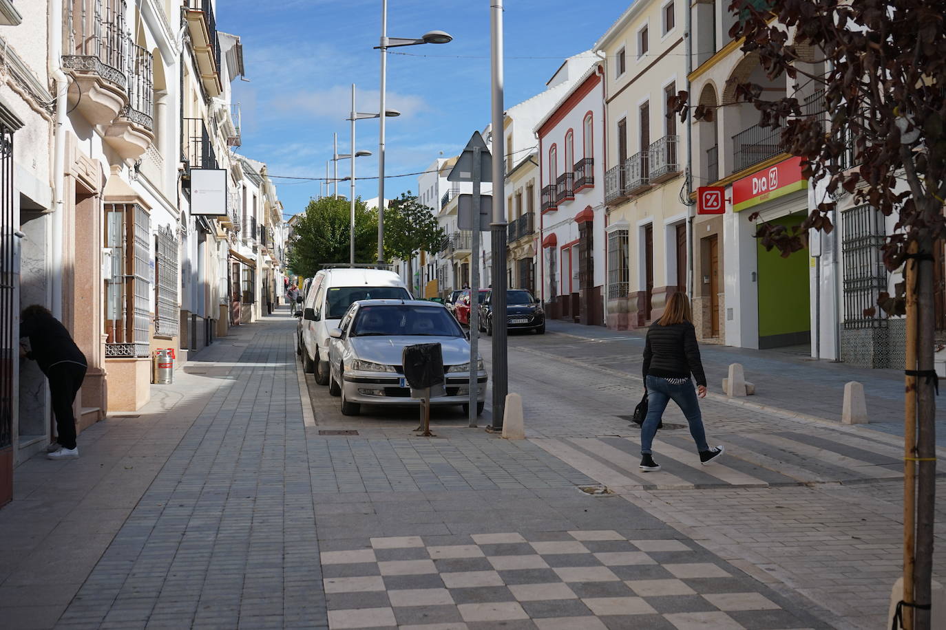 Las calles del municipio de Teba durante el primer cribado masivo.