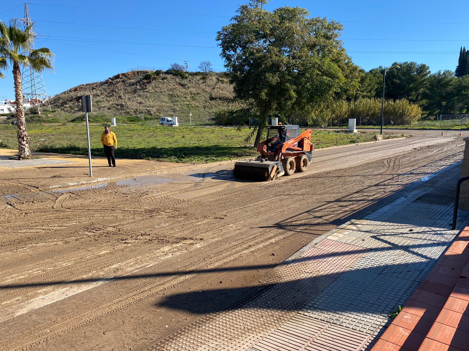 Así ha amanecido Alhaurín de la Torre, uno de los municipios más afectados por la borrasca.