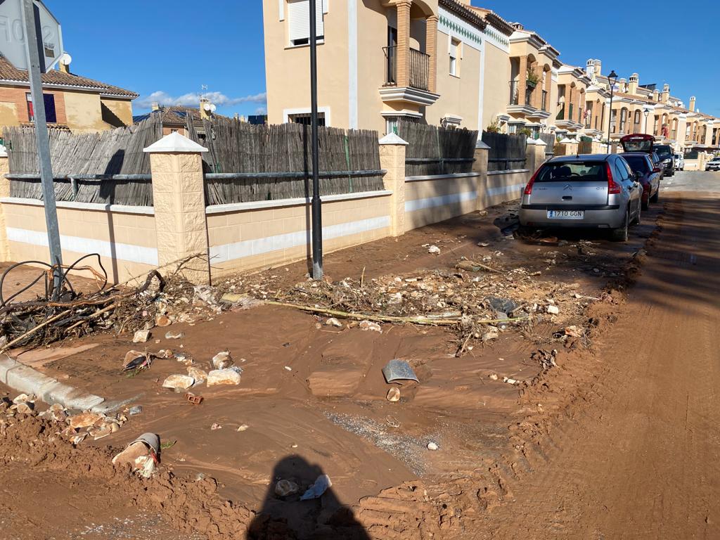 Así ha amanecido Alhaurín de la Torre, uno de los municipios más afectados por la borrasca.