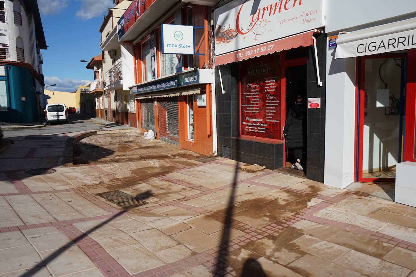 Así ha amanecido Alhaurín de la Torre, uno de los municipios más afectados por la borrasca.