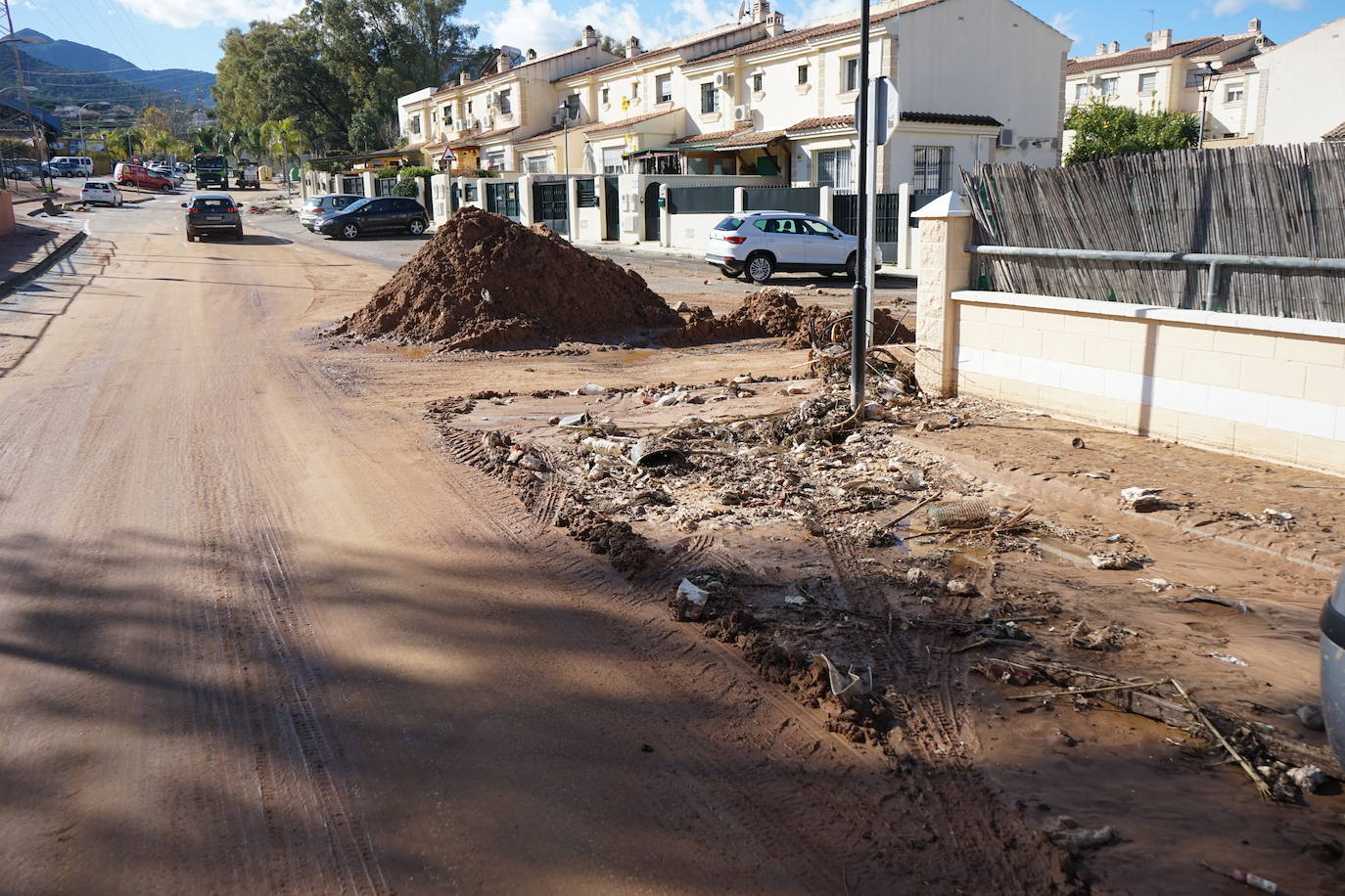 Así ha amanecido Alhaurín de la Torre, uno de los municipios más afectados por la borrasca.