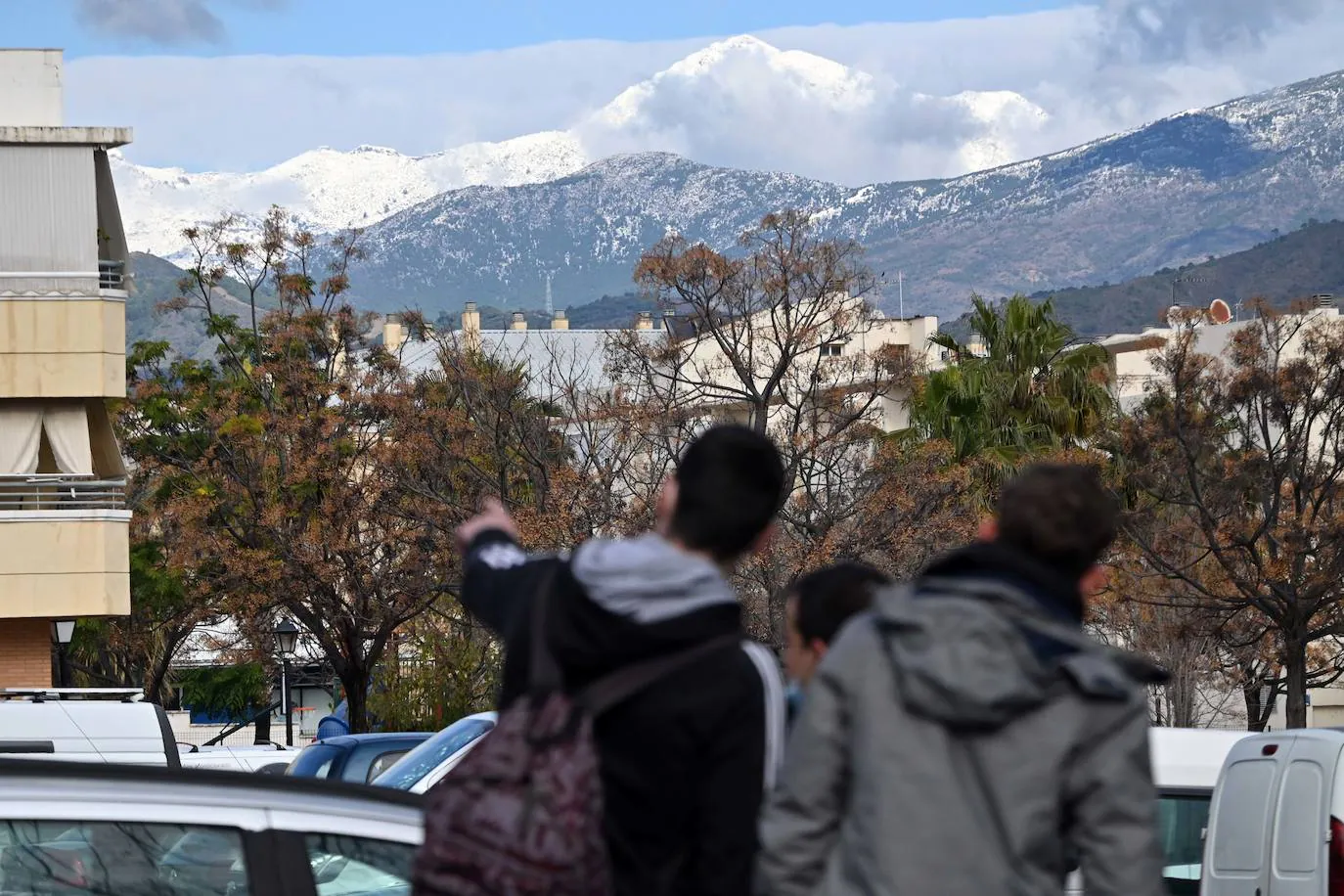 Las bajas temperaturas han dejado estampas poco frecuentes en la Costa del Sol 