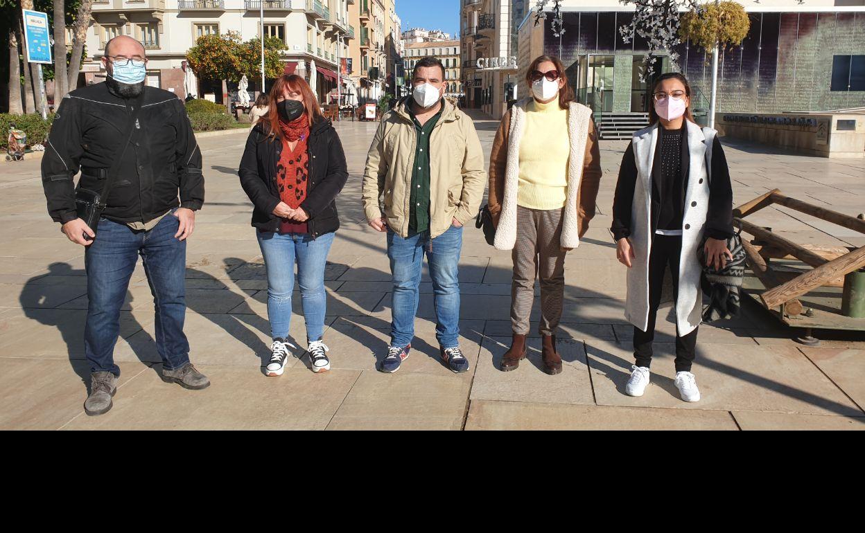 Los integrantes de la mesa de coordinación en Málaga, este jueves.