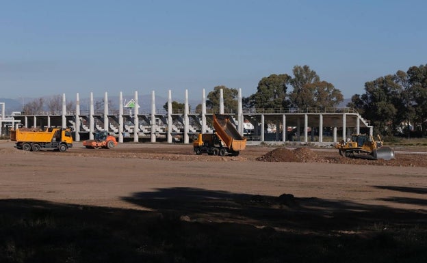 Imagen principal - Se reanudan las obras de La Academia del Málaga con el objetivo de que estén acabadas tras el verano