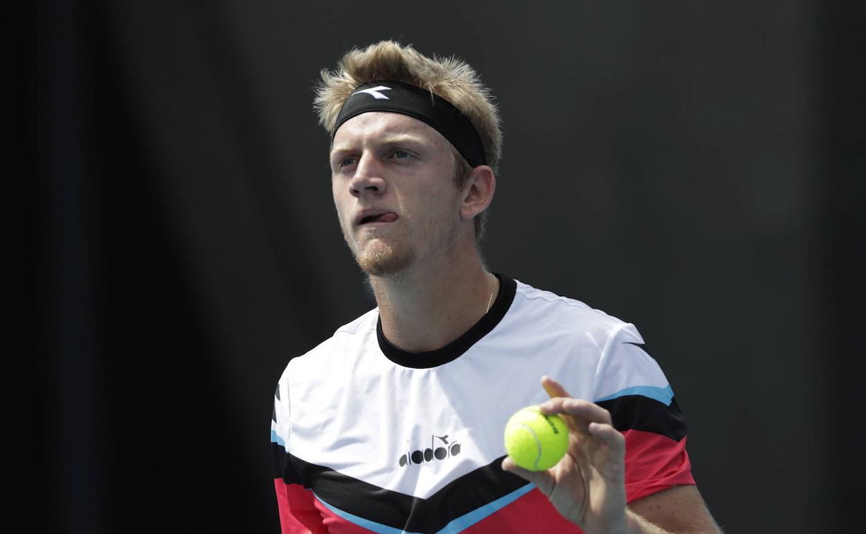 Davidovich, en el Open de Australia de 2020, en el que fue eliminado en segunda ronda. 