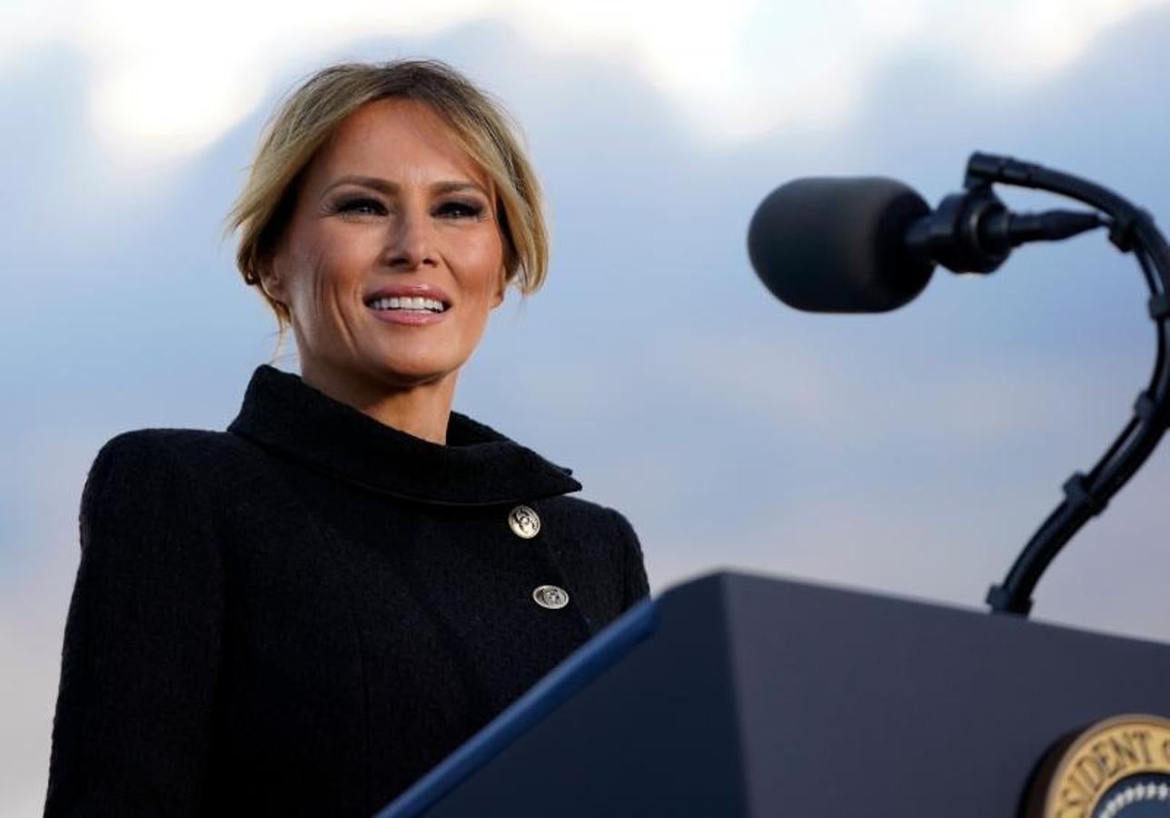 Melania Trump pronuncia su último discurso como primera dama. 