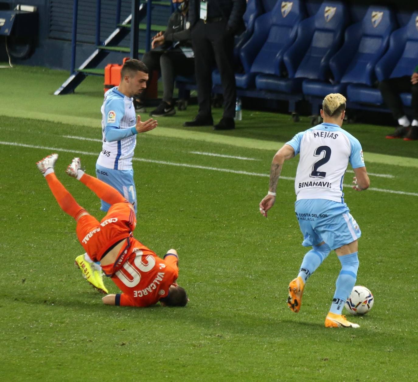 El Málaga, obligado a remontar desde los primeros minutos 