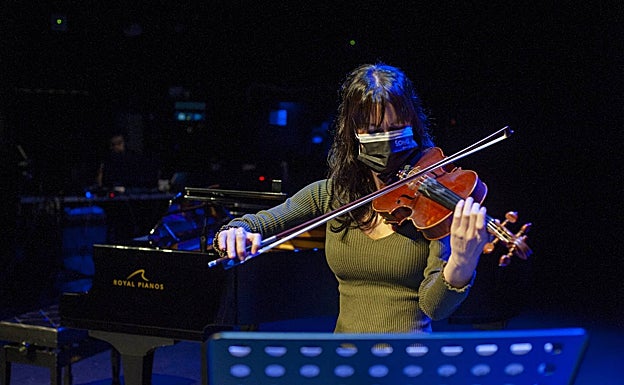 Pilar Campos, durante su prueba para la Orquesta Filarmónica del Teatro Soho CaixaBank.