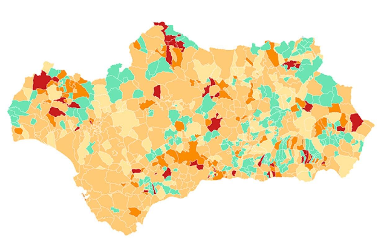 Pueblo a pueblo: Contagios del Covid-19 en Andalucía