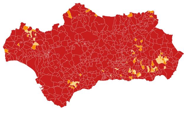 Pueblo a pueblo: Contagios del Covid-19 en Andalucía