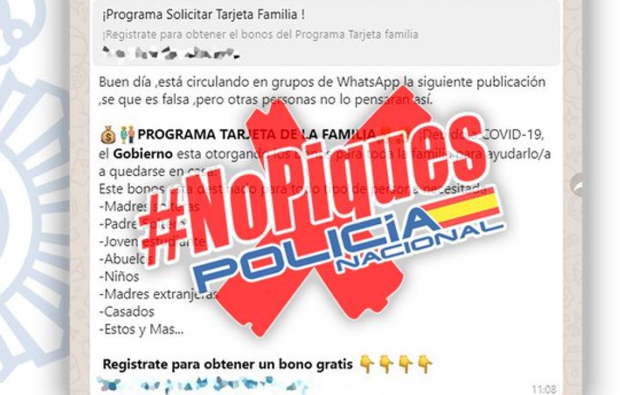 El WhatsApp sobre el 'Programa Tarjeta de la Familia' es una estafa: el Gobierno no ofrece ayudas para confinarte en la pandemia