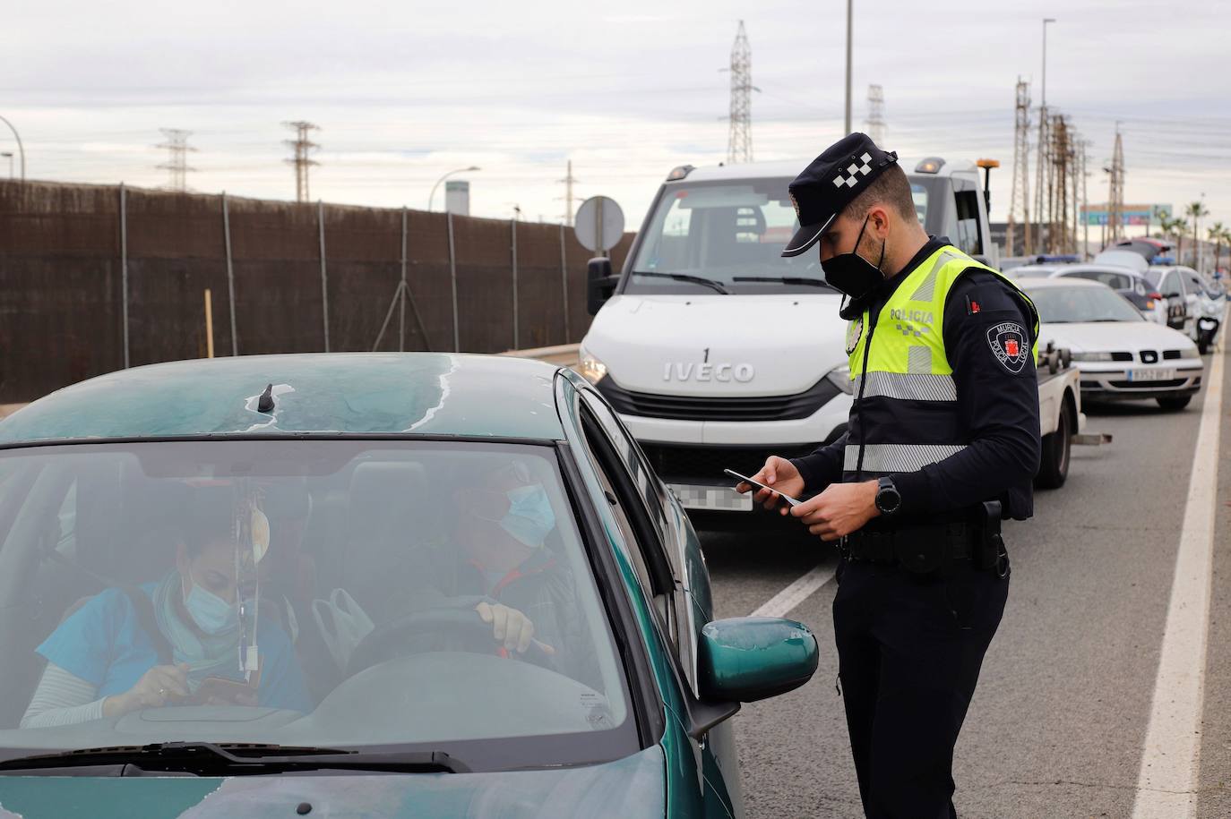Control policial en Murcia 