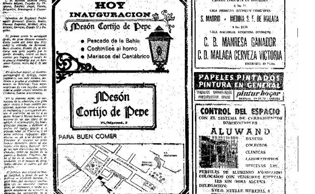 Anuncio publicado en SUR el día de su apertura, el 20 de marzo de 1972. 
