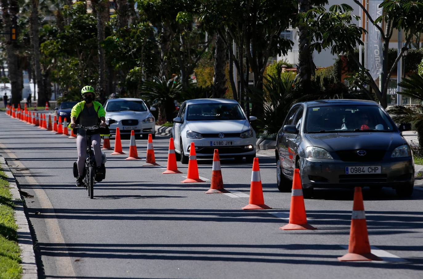 Entre las 14.00 y las 15.00 se produjo una cola que llegaba desde el inicio de la experiencia piloto hasta Muelle Heredia