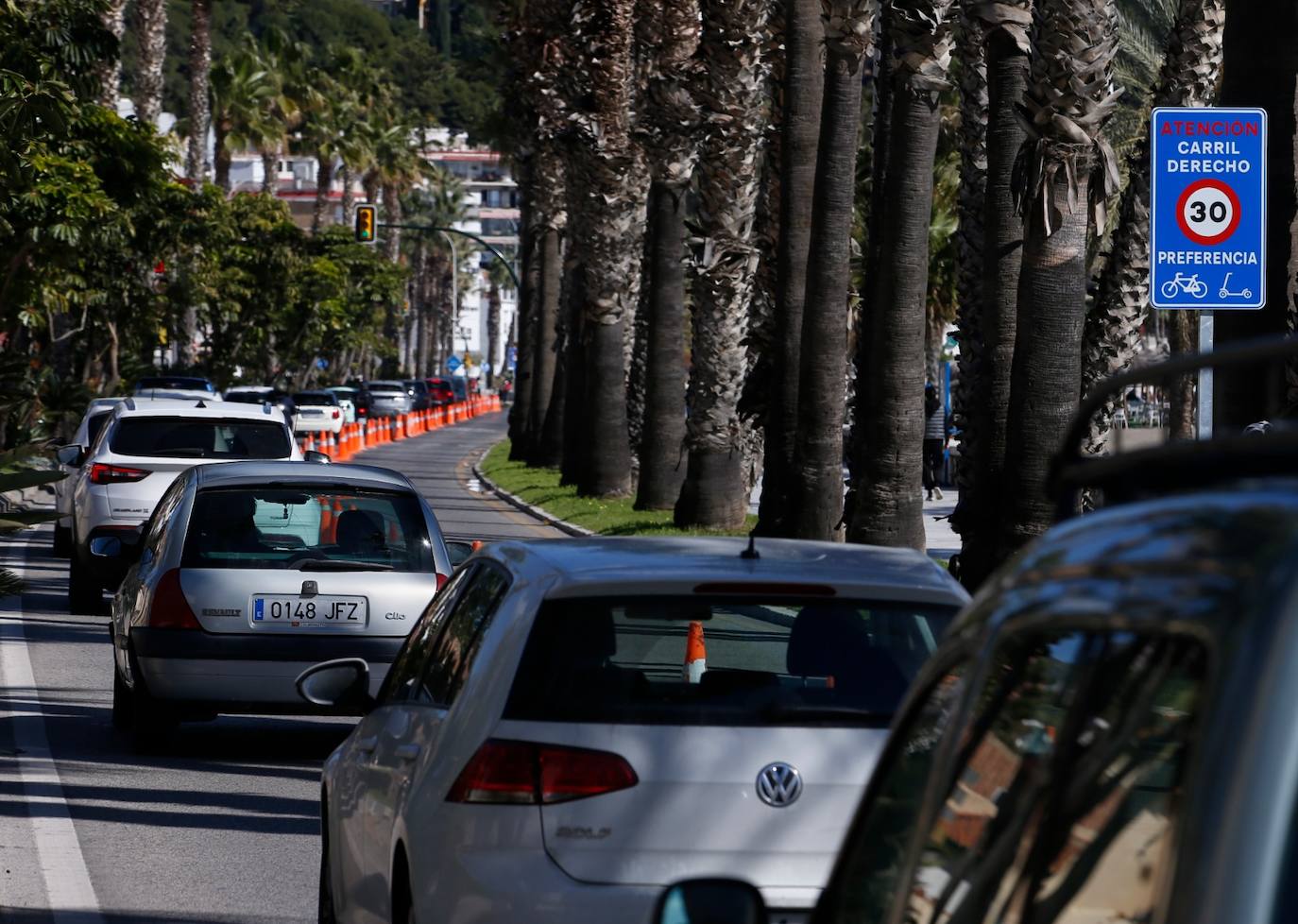 Entre las 14.00 y las 15.00 se produjo una cola que llegaba desde el inicio de la experiencia piloto hasta Muelle Heredia