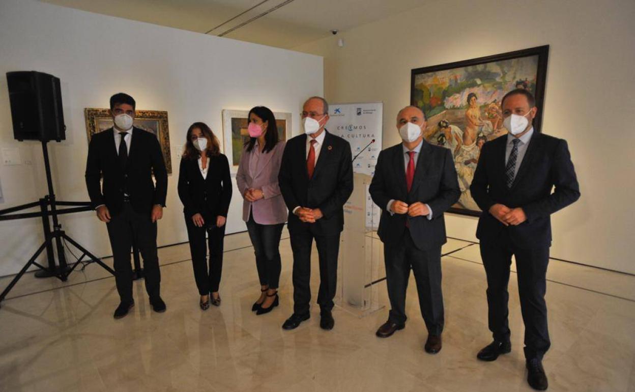 Javier Ferrer, Lourdes Moreno, Noelia Losada, Francisco de la Torre, Juan Ignacio Zafra y Juan Carlos Barroso, este viernes.