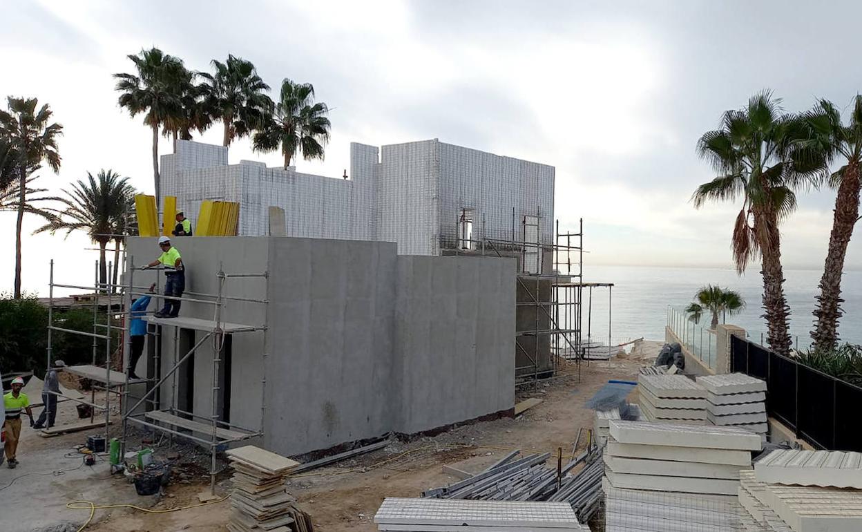 Una vivienda en construcción con el sistema Baupanel en Valencia. 