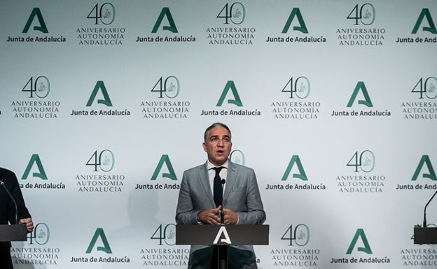 Elías Bendodo, durante su comparecencia tras el Consejo de Gobierno